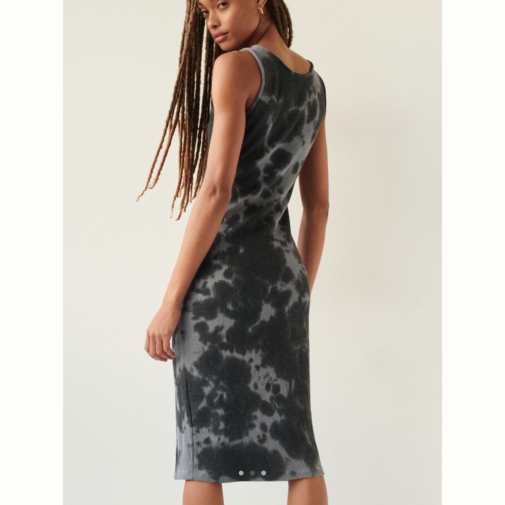 Anthropologie Ribbed Knit Dress RD Style Wellesley Casual Tie-Dye Midi Dress New